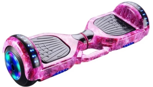 Yosi-SA Galaxy Pink 6.5 Inch Smart Auto Balance Hoverboard With Bluetooth Speaker Scooter Ride On