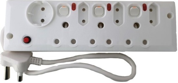 Alphacell Multiplug - 7 way with 3 switches Power Plug