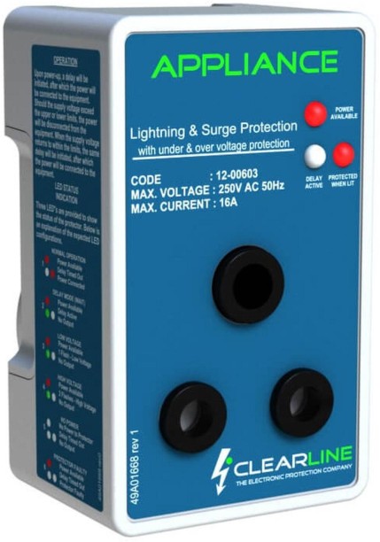 Clearline CL-PLUG-APP Appliance Surge and Lightning Protector Power Plug