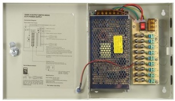 DW 9 Camera 9 Channel 12V Dc Power Supply 10A Power Plug