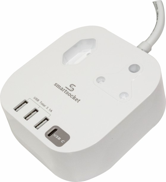 Smartsocket Compact 4.5 Amp USB Power Hub Three Pin Plug