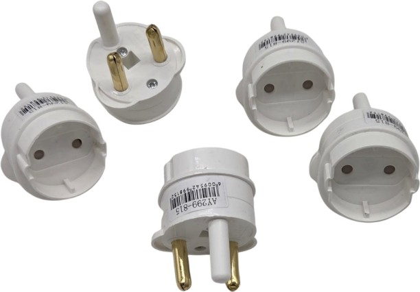 Inyati Electric Plug Top Round EU 16A 2 Pin – 5 Pack Three Pin Plug