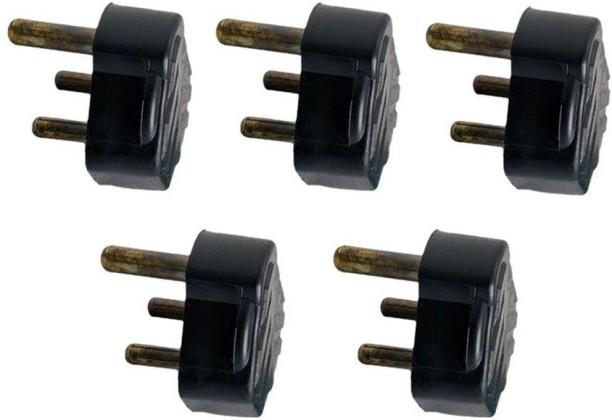 United Electrical Rubber United Plugtop Black (m10c) Three Pin Plug