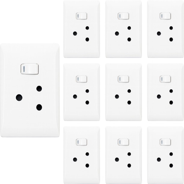 AIYI 10-Pack 4x2 16A Wall Socket with Switch AY271-011 16 A M Socket