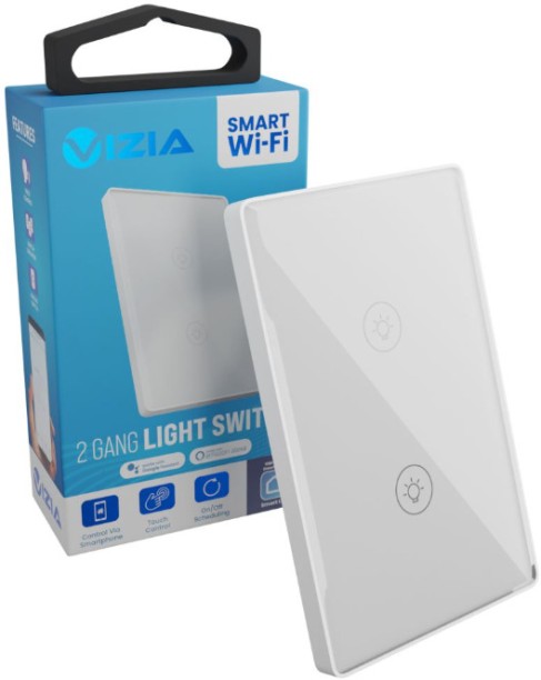 Vizia Smart Wi-Fi Light Switch - 2 Gang 10 A Remote-Controlled  Electrical Switch