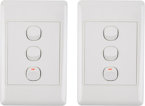 Nexus Light Switch With Cover 16Amp 4X2 1Way 3L 16 A Manual  Electrical Switch