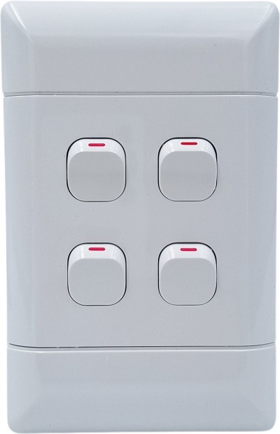 NUR NEU 4 Lever Wall Light Switch 16 A Manual  Electrical Switch