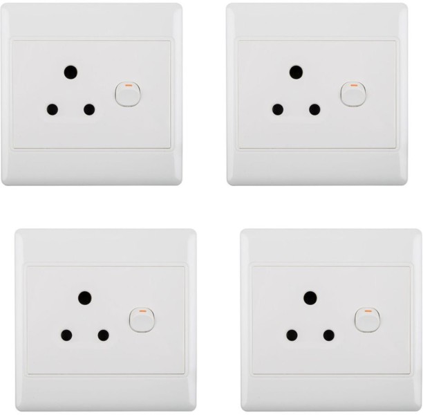 GOODACE Single Wall Socket (4X4) - Set of 4 16 A Manual  Electrical Switch