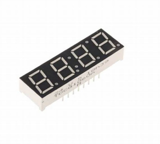 VISHAY TDCG1060M 4 Digit 7-Segment LED Display, CC Green 4 mcd RH DP 10mm Electronic Components Electronic Hobby Kit