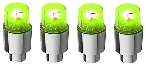 Umlozi Wheel, Tire Valve Led Light - 4 Pack - Green Valve Air supply Aluminium