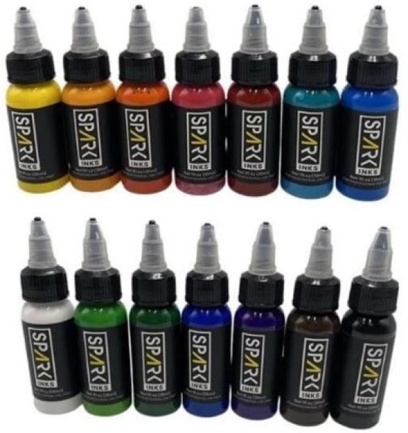 GENERIC Professional Colorful Tattoo Ink 14 Set Engraving Tool Set