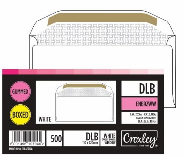 Croxley Brown Gummed Envelopes - Unbanded (Box of 500) - JD92SM DLB (Banker) Envelopes