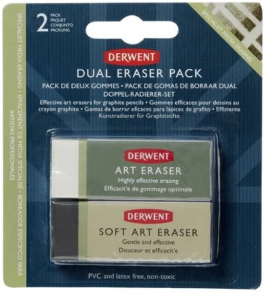 Derwent dual eraser pack 2 Eraser
