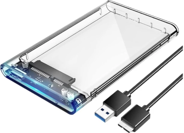 General MD 2.5" Sata USB 3.0 Hard Drive Enclosure With Clear Case - SE-L133 5 GB External Hard Disk Drive (HDD)