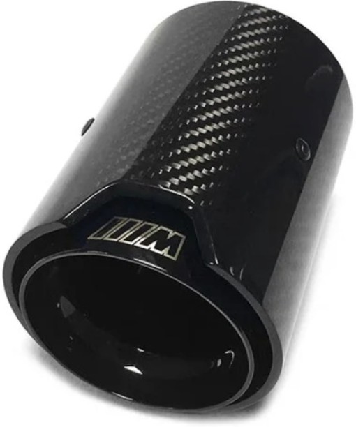 BMW 70mm Inlet To 93mm Outlet Carbon Fiber M Performance Exhaust Tips Fastener