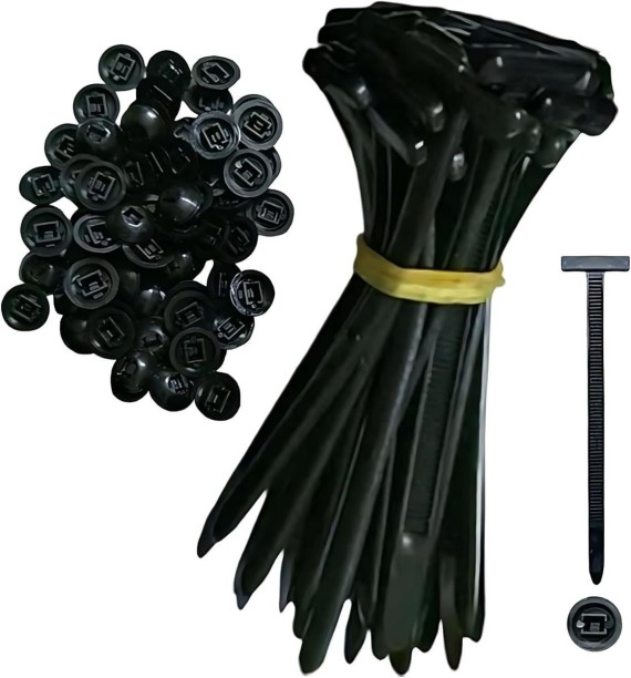 ojees 100Pcs Nylon Universal Cable Tie Buckle Fastener