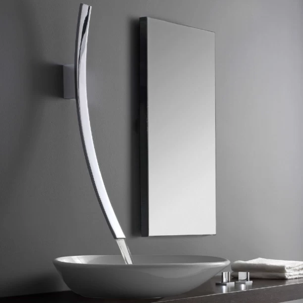 Designer Concepts Devario Premio Long Wall Curve Spout -700mm -Chrome Faucet Mount