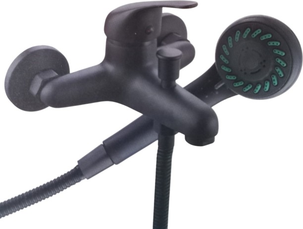 HA SA Wall Mounted Black Bath Mixer With Hose And Hand Shower BFS012 Faucet Handle Bath Mixer Bath Tub Mixer Matt Black Mixer Fauce Mixer Faucet