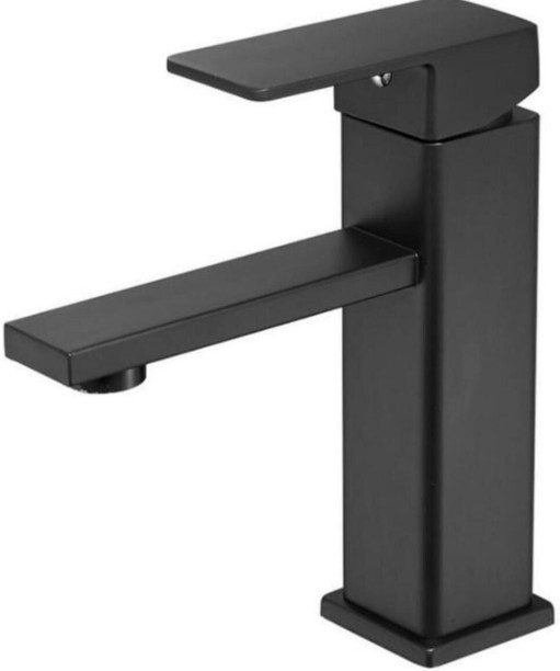 Extreme Commerce Single Lever Square Basin Mixer Matt Black Basin Mixer Faucet