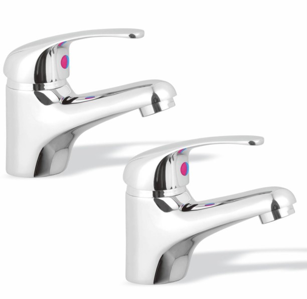 NHL Basin Mixer Chrome with 35mm Cartridge - 2 Pack Basin Mixer Faucet