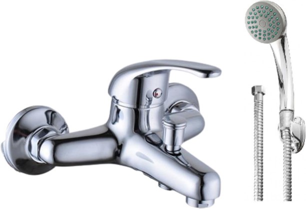 Krystal Bath Lever Chrome 35m Wall Mixer Faucet