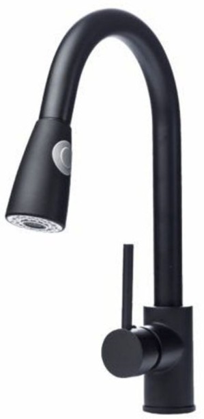 High-End Blackened Brass Extendable Kitchen Mixer + Pressure Adjustment Kitchen Mixer Faucet