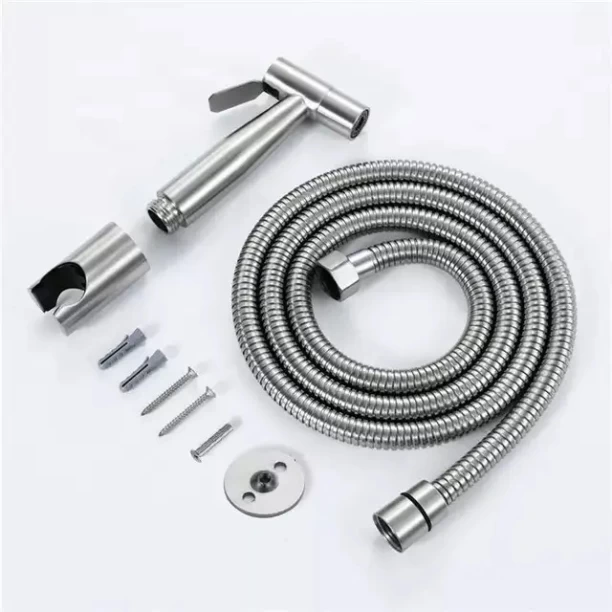 HANDHELD BIDET STAINLESS STEEL SPRAY SILVER Jet Spray Faucet