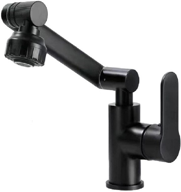 Ashcomonline High End Pull Out Basin Faucet Gun Metal Basin Mixer Faucet