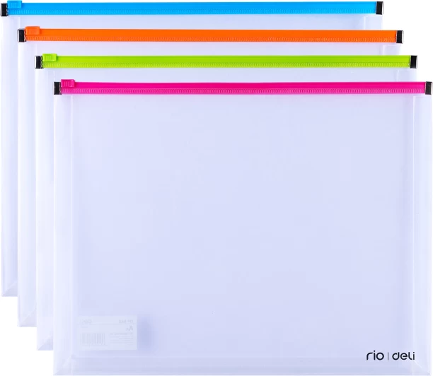 Deli PVC A4 Plastic Zip Lock