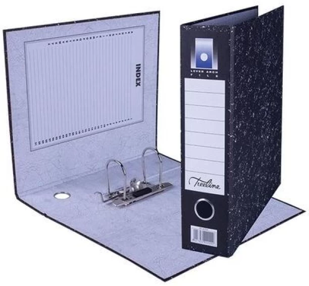 BSC TREELINE Board A3 Brief Upright Lever Arch File 424mm Height, 80mm Spine, 898mm Flat Black