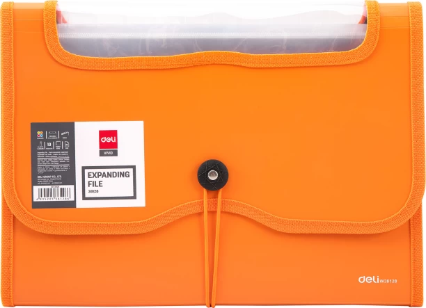 Deli PVC A4 Expanding File - 13 Grid