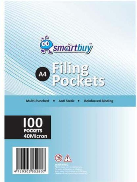 Smartbuy Plastic Filing Pockets