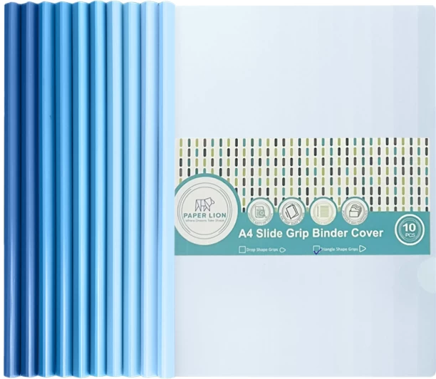 Paper Lion High Quality A4 Slide Triangle Grip Binder Cover Gradient Colour Collection Set