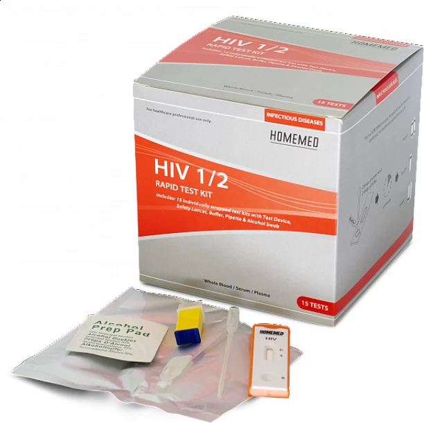 HOMEMED HIV 1/2 TEST SHIPPER (15) First Aid Kit