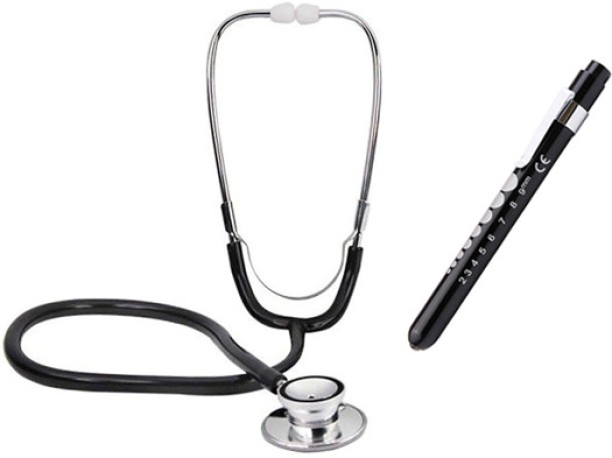 Better Buys Doctor Stethoscope – Dual Head + Doctors Pupil Torch First Aid Kit