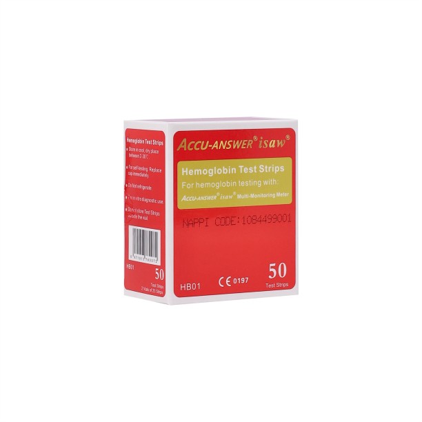 Accu-Answer Hemoglobin Blood Test Strips (50) First Aid Kit