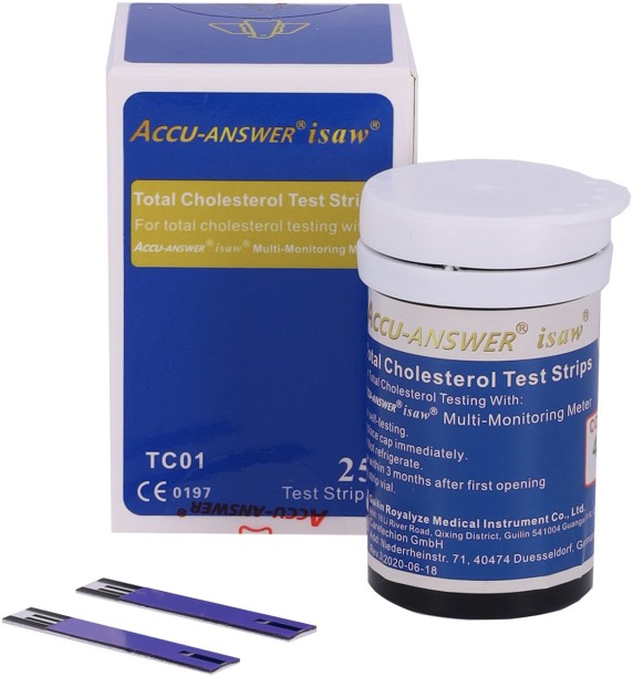 Accu-Answer Total Cholesterol Blood Test Strips (25) First Aid Kit