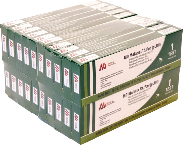 MD Malaria P.f. Rapid Test Kit – Fast, Accurate Plasmodium falciparum Detection (20 Tests) First Aid Kit