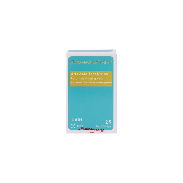 Accu-Answer Uric Acid Blood Test Strips (25) First Aid Kit
