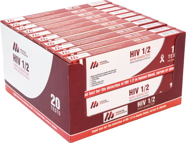 MD HIV 1/2 Rapid Self-Test – Fast, Private, Reliable Results in 15 Minutes (20s) First Aid Kit
