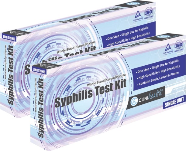 CliniHealth Syphilis Test Kit (2 Pack) First Aid Kit