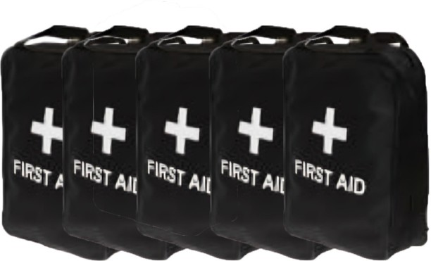 Firstaider Regulation 7 (5X) (Back Strap Black) Grab bag First Aid Kit