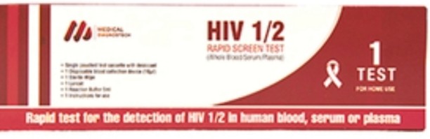 MEDI TECH HIV RAPID 1/2/O WHOLE BLOOD/SER TEST First Aid Kit