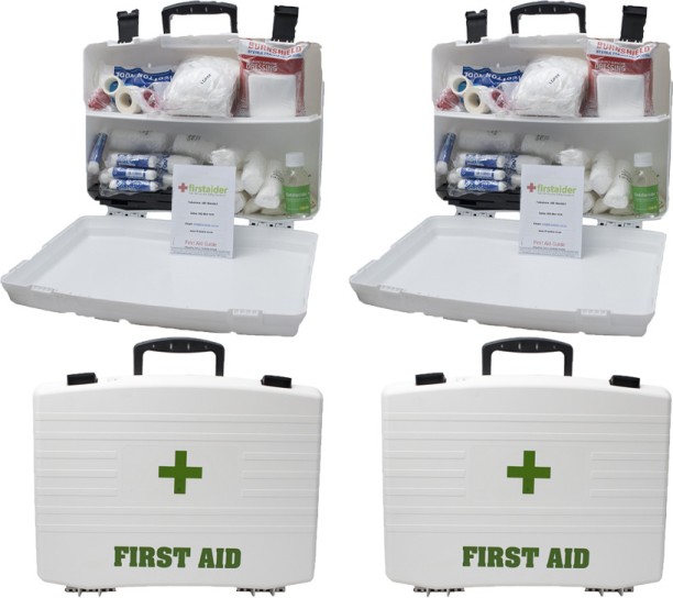 Firstaider (X2) Regulation 3 (5-50 Persons) in White Plastic Box First Aid Kit