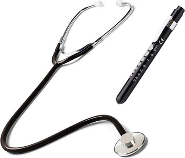 Better Buys Nurse Stethoscope – Single Head + Doctors Pupil Torch First Aid Kit
