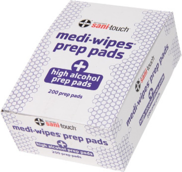 Sani-touch 200 Mediwipe prep pads First Aid Kit