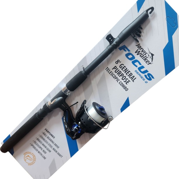 Jarvis Walker Focus 8" Telescopic Combo black Fishing Rod
