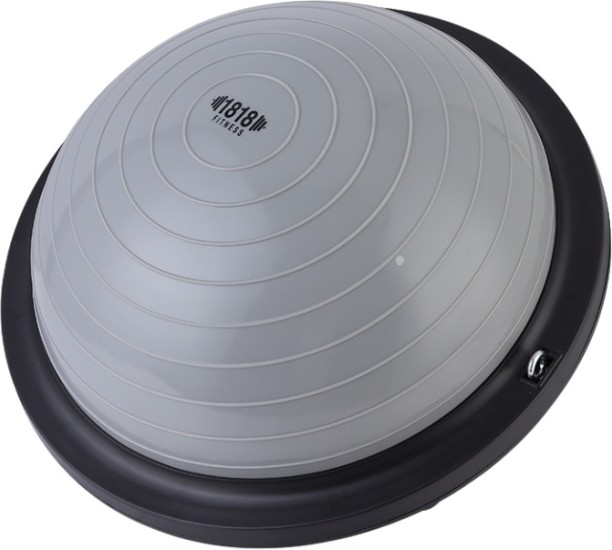 GL 1818 Fitness 46cm Stability Bosu Ball – Grey Balance Trainer with Resistance Bands – 1 Pack Balance Disc Fitness Balance Board