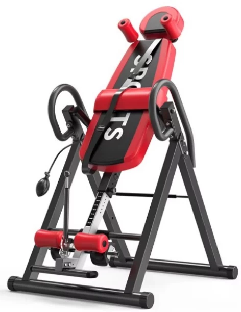 Sports Heavy Duty Inversion Table with Headrest & Adjustable Protective Belt Hyperextension Fitness Bench