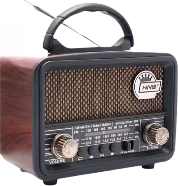 NNS NS-8110BT Rechargeable Retro Radio FM Radio
